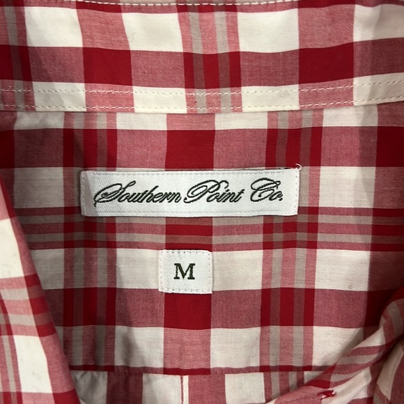 Sourthen Pointe Co. button up. Medium. Red and white plaid - Picture 2 of 3
